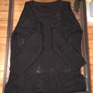 Sweater dress distressed